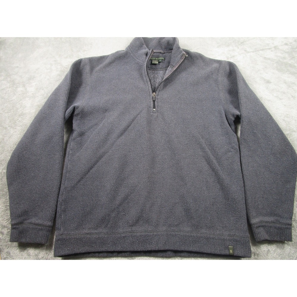 Royal Robbins Sweater Mens Medium Gray 1/4 Zip Cotton Blend Outdoor‎